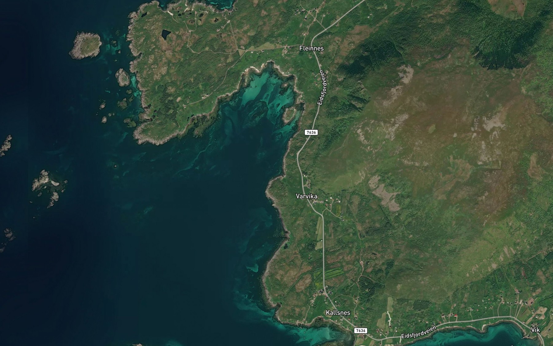 Satellite map of the Vardviksjoen
