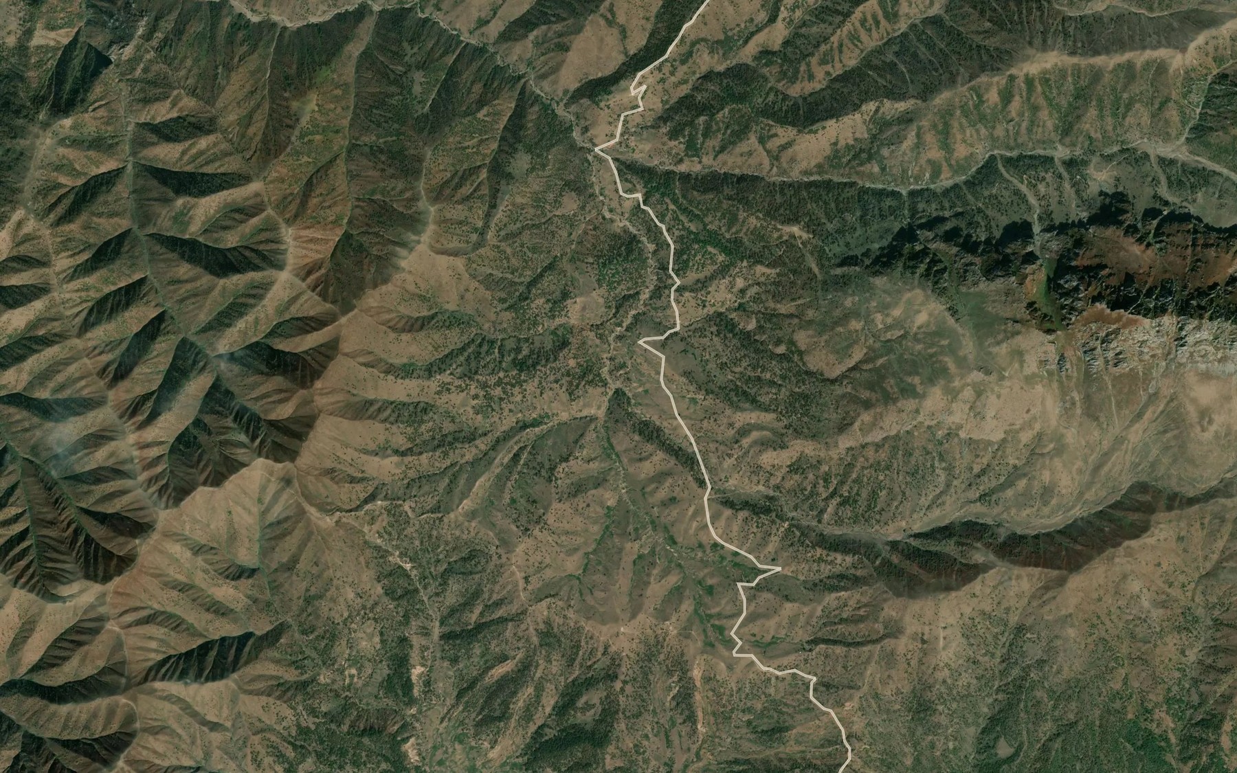 Satellite map of the Kashka-Suu