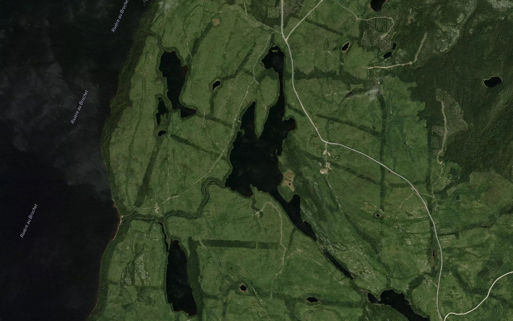 Satellite map of the Lac de Riga