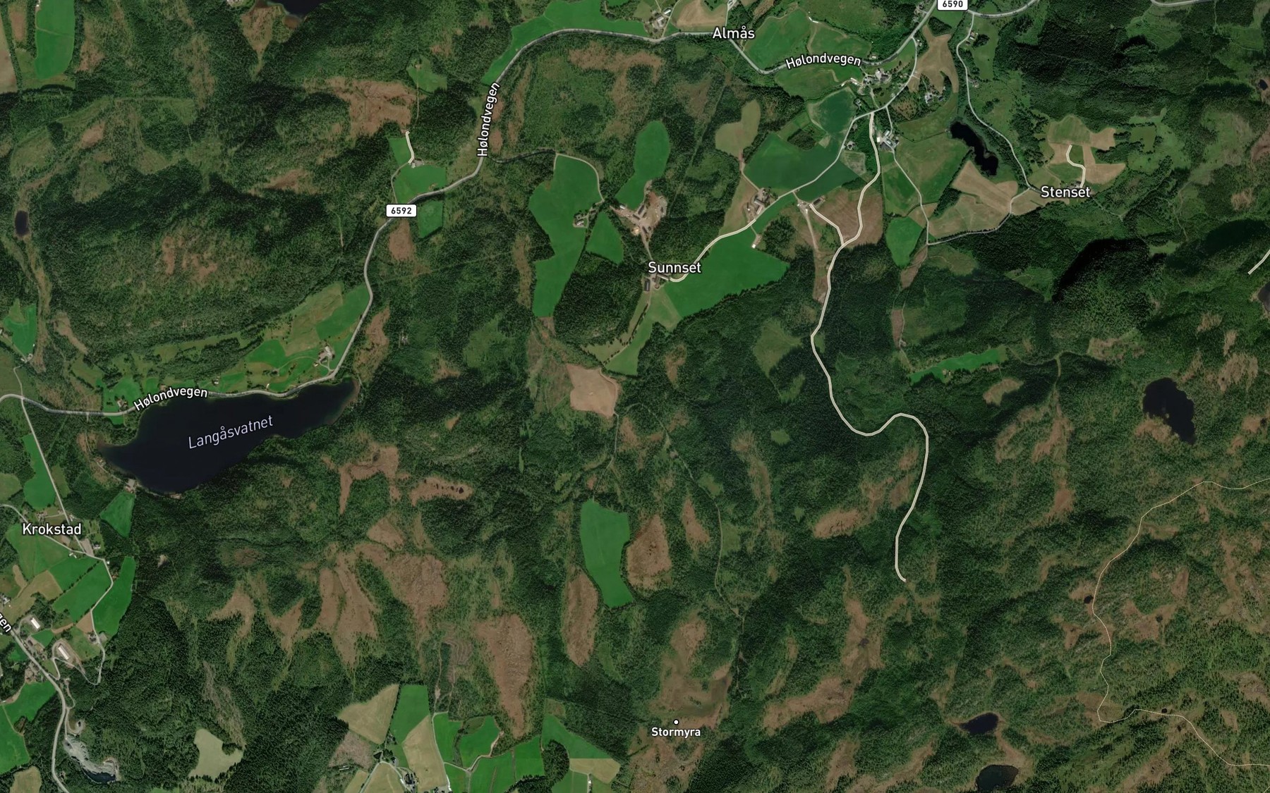 Satellite map of the Sorgjerdsbekken
