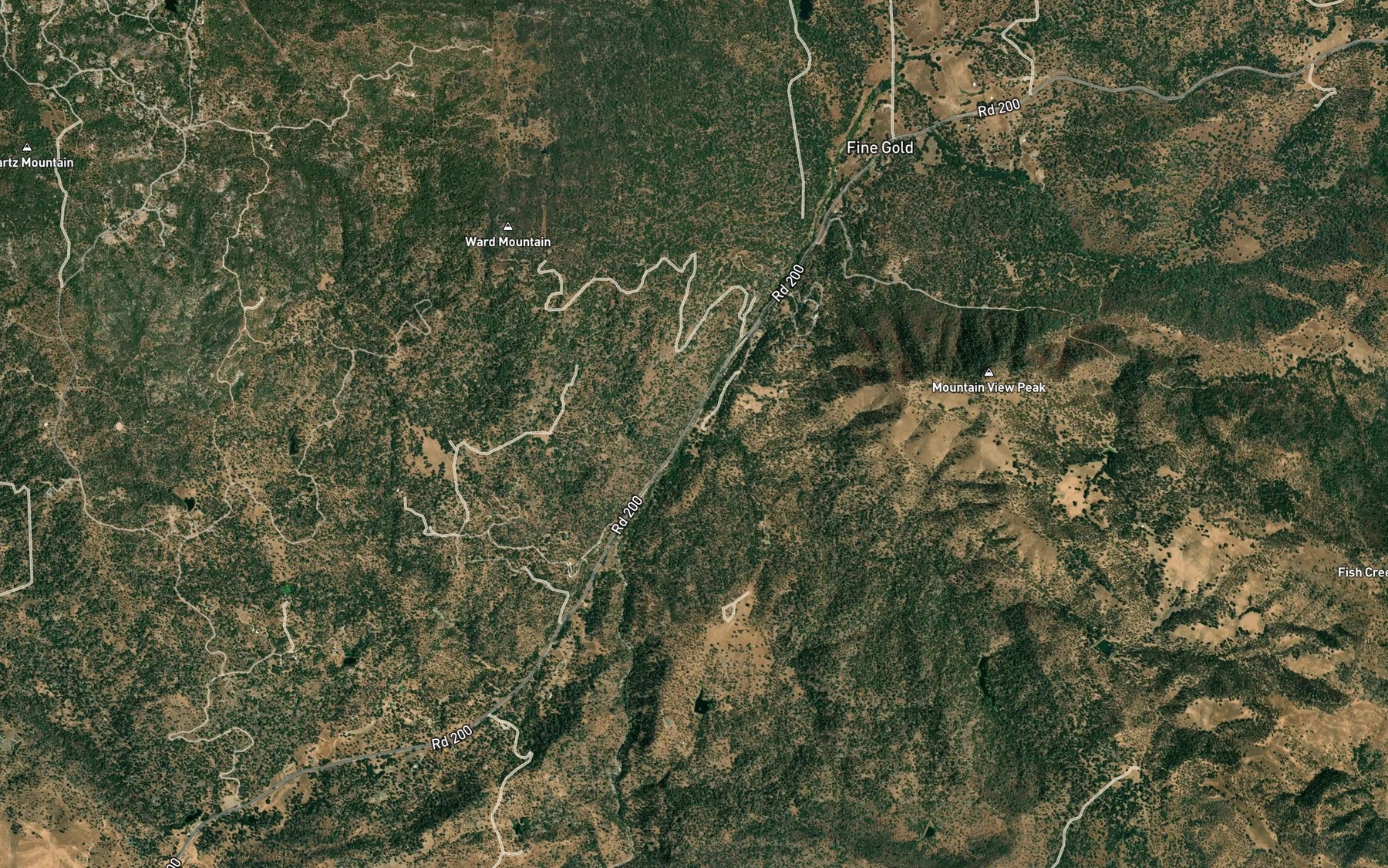 Satellite map of the Carter Creek