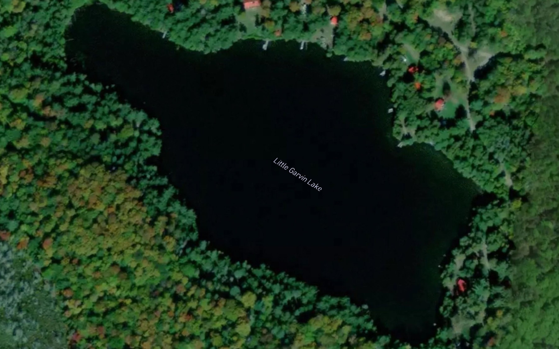 Satellite map of the Little Garvin Lake