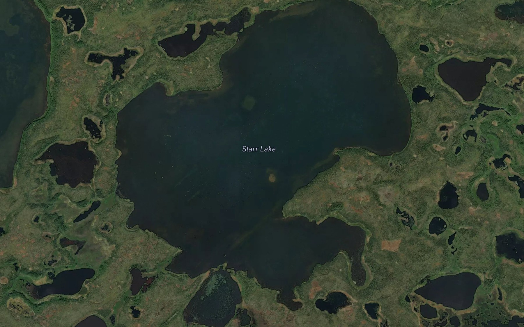 Satellite map of the Starr Lake