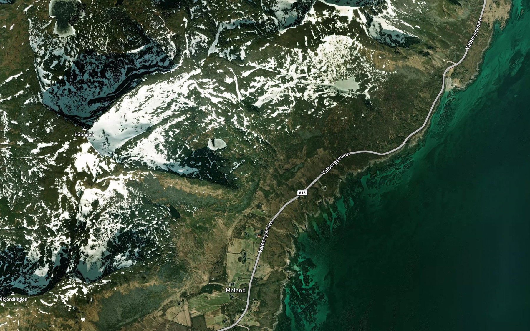 Satellite map of the Forsdalselva