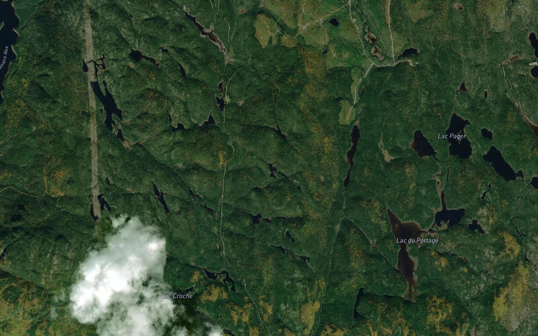 Satellite map of the Lac Mondeau