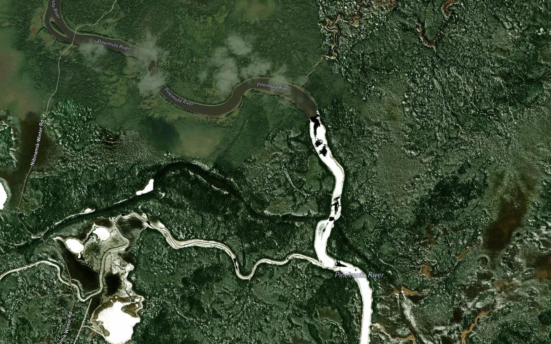 Satellite map of the Totogan Creek