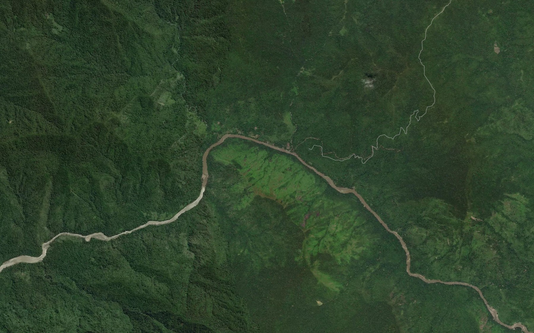 Satellite map of the Oila Creek