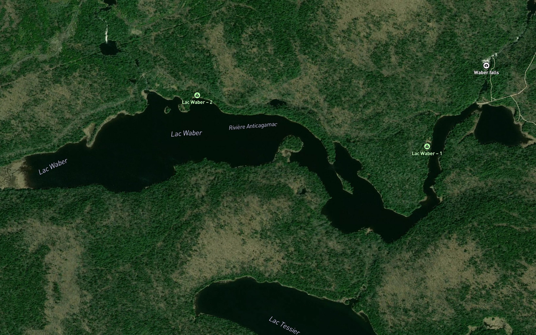 Satellite map of the LacWaber