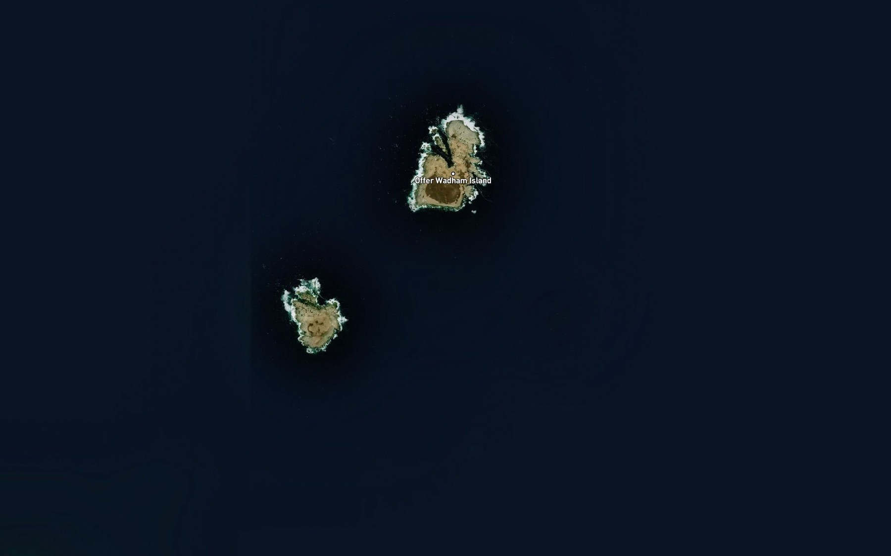 Satellite map of the East'ard Tickle