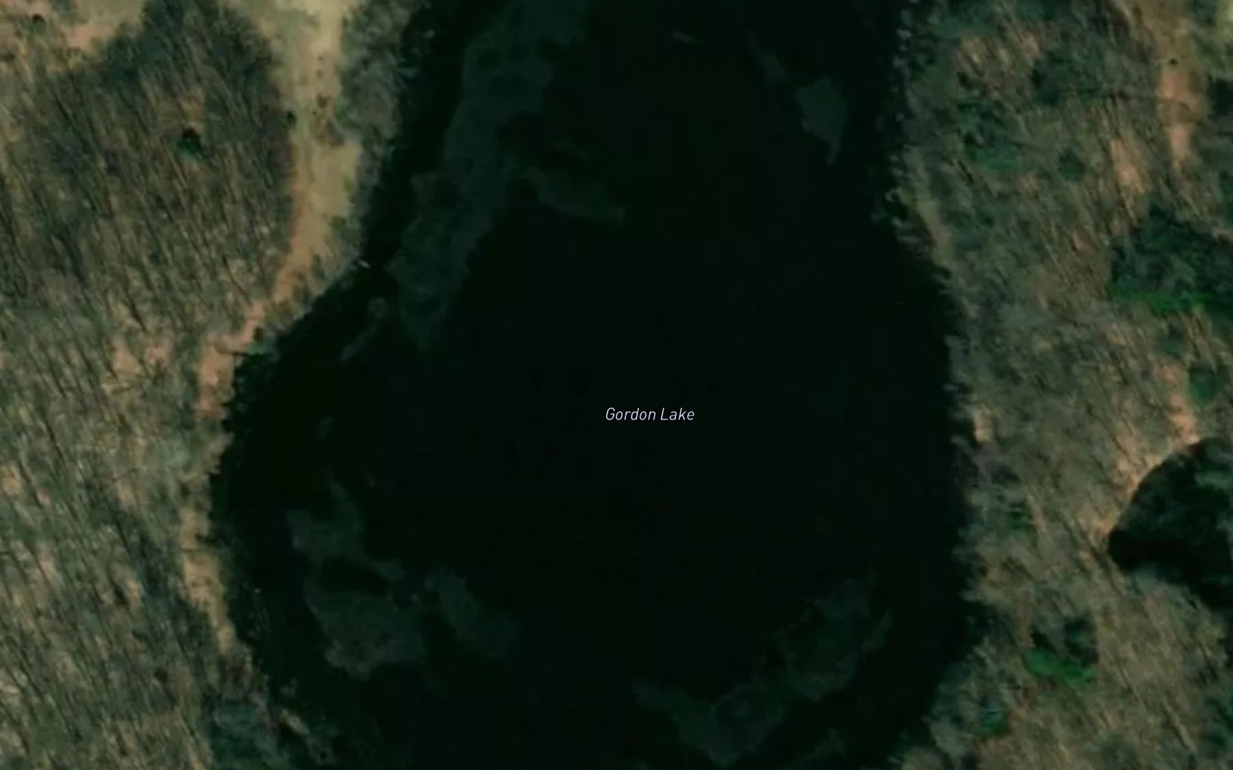 Satellite map of the Gordon Lake