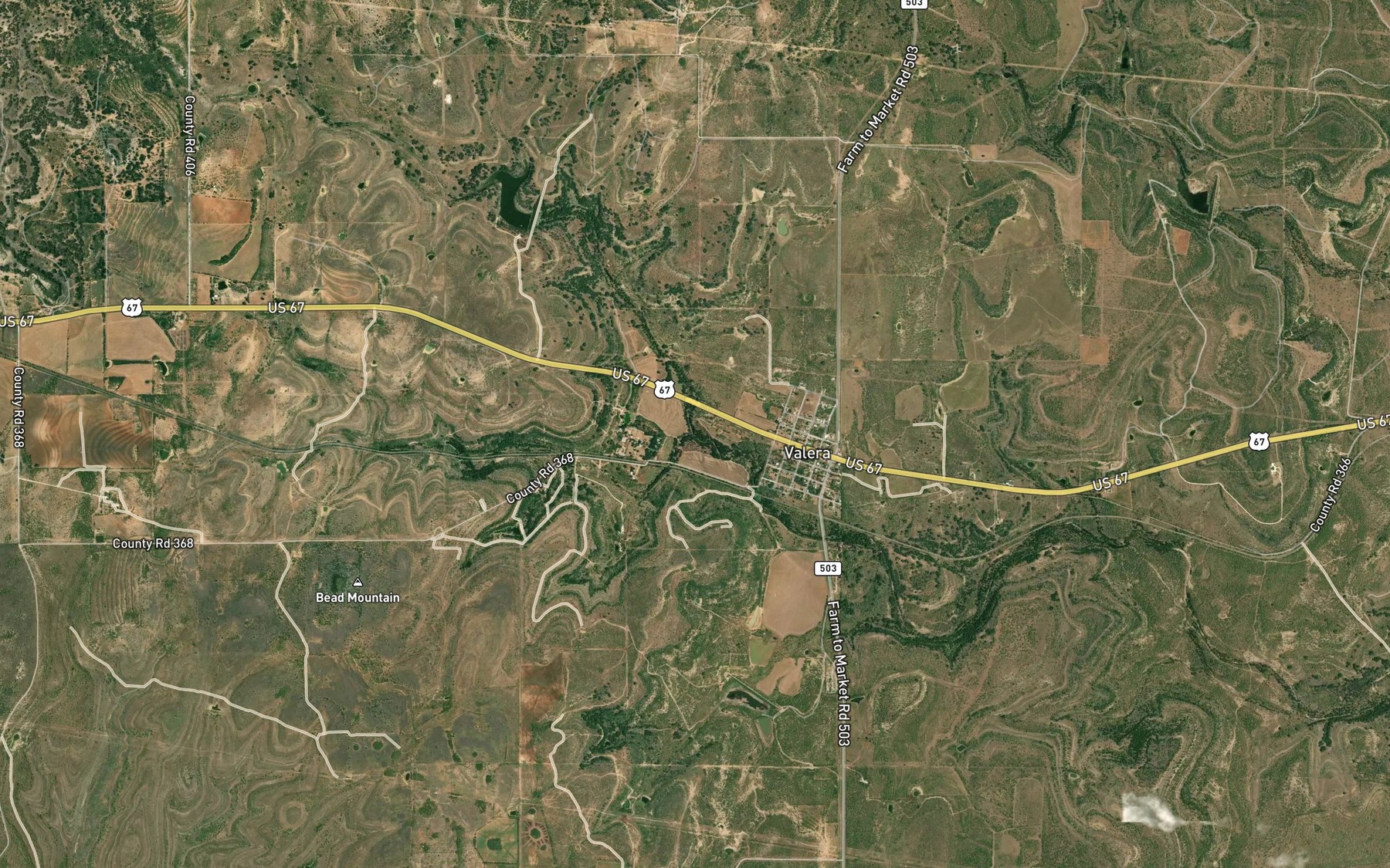 Satellite map of the Bead Mountain Creek