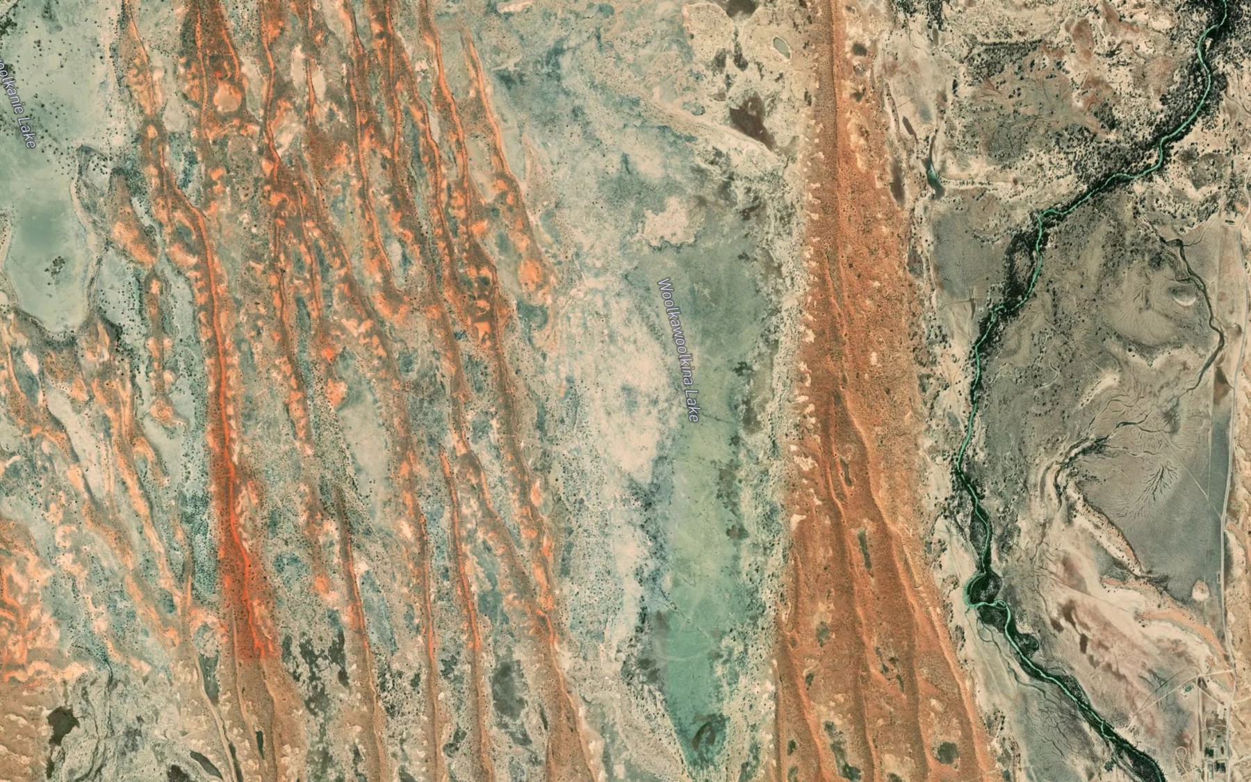 Satellite map of the Woolkawoolkina Lake
