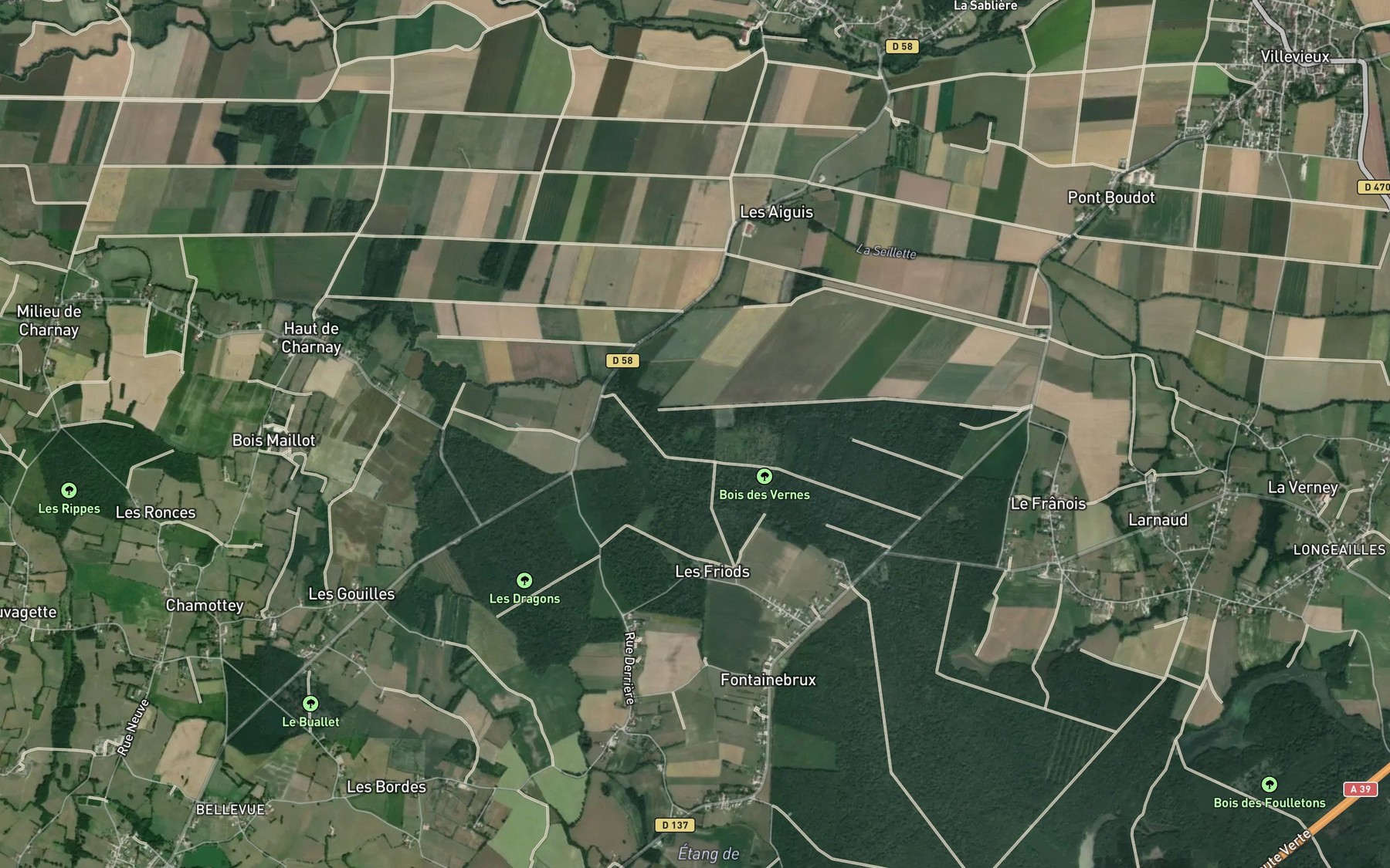Satellite map of the Sereine