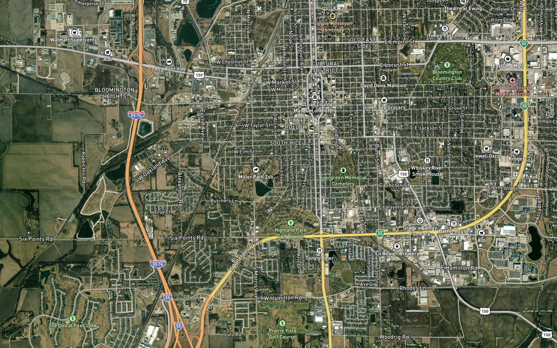 Satellite map of the Spot 5