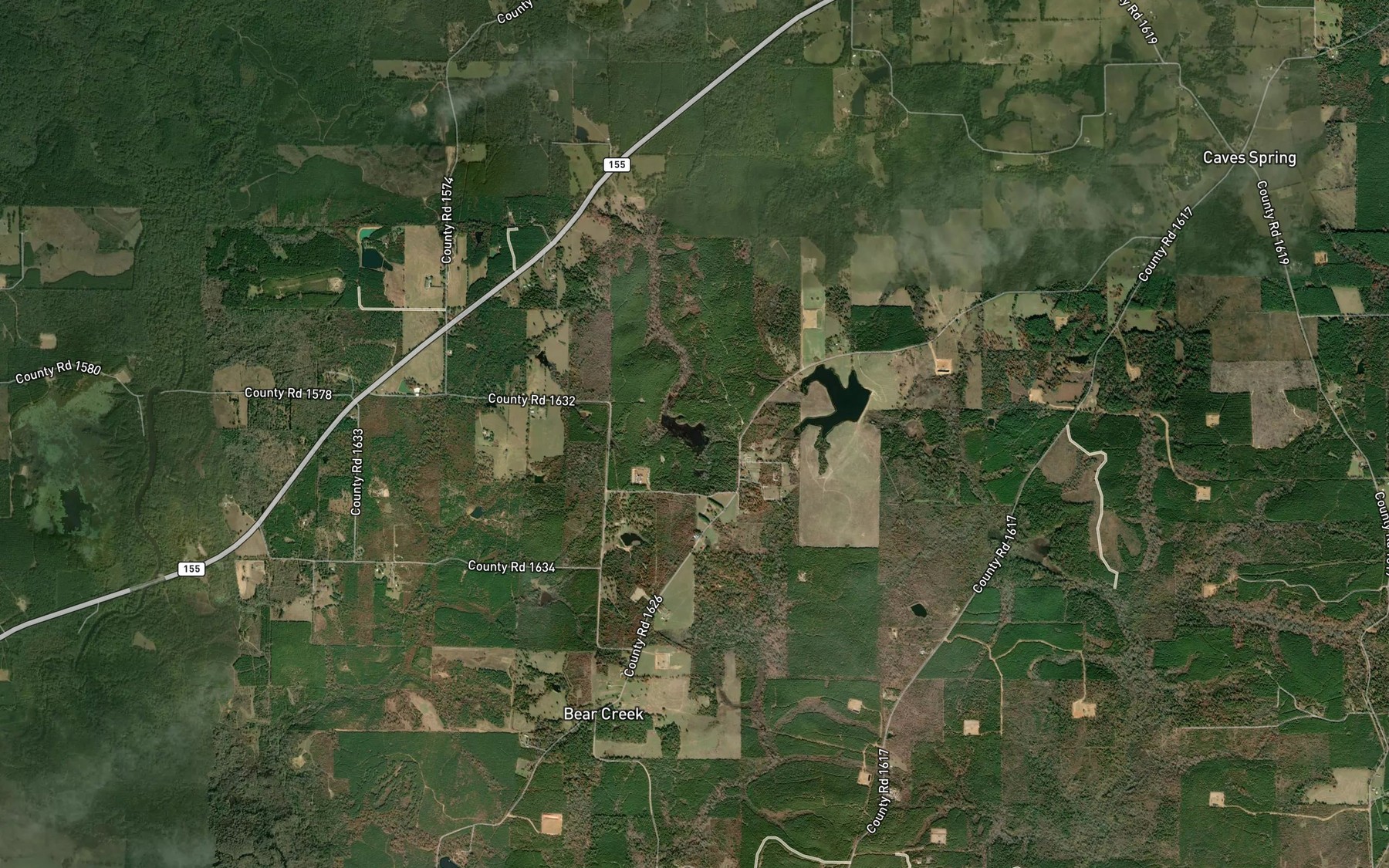 Satellite map of the Flag Pond