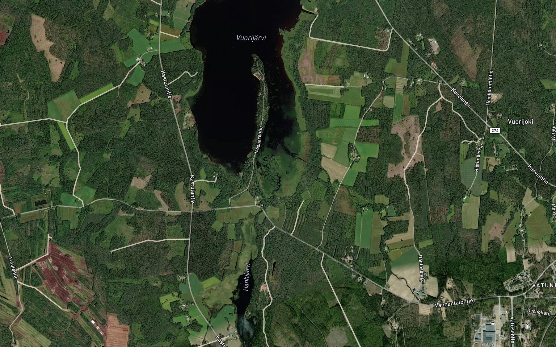 Satellite map of the Vanhantalonlahti