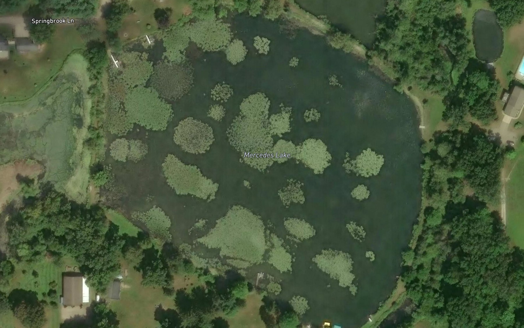 Satellite map of the Mercedes Lake