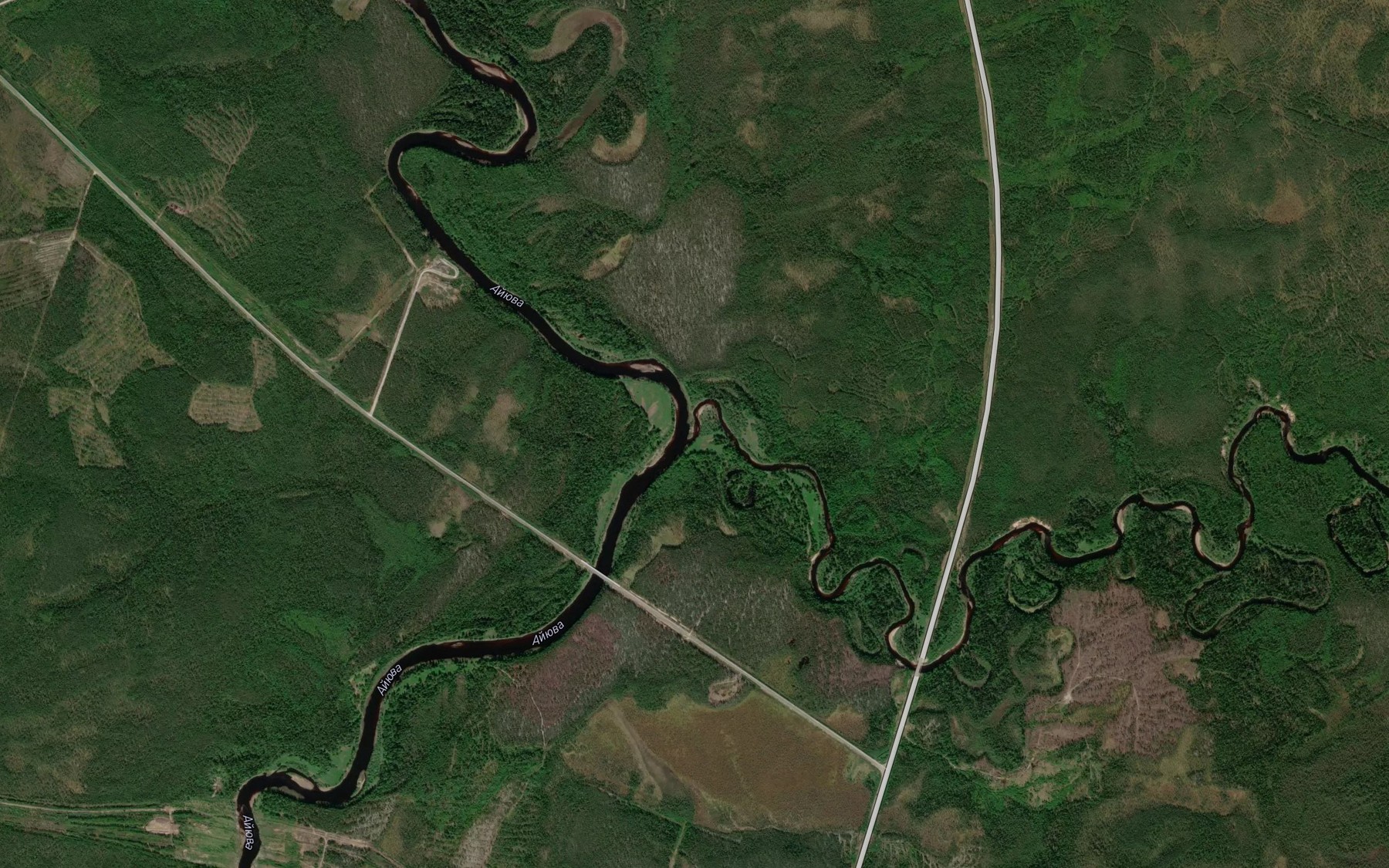 Satellite map of the Voyyu