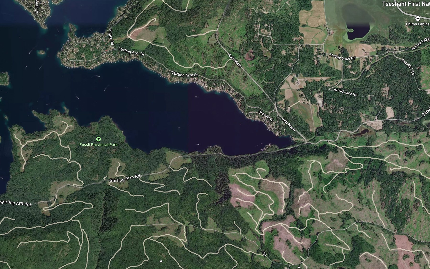 Satellite map of the Stirling Arm