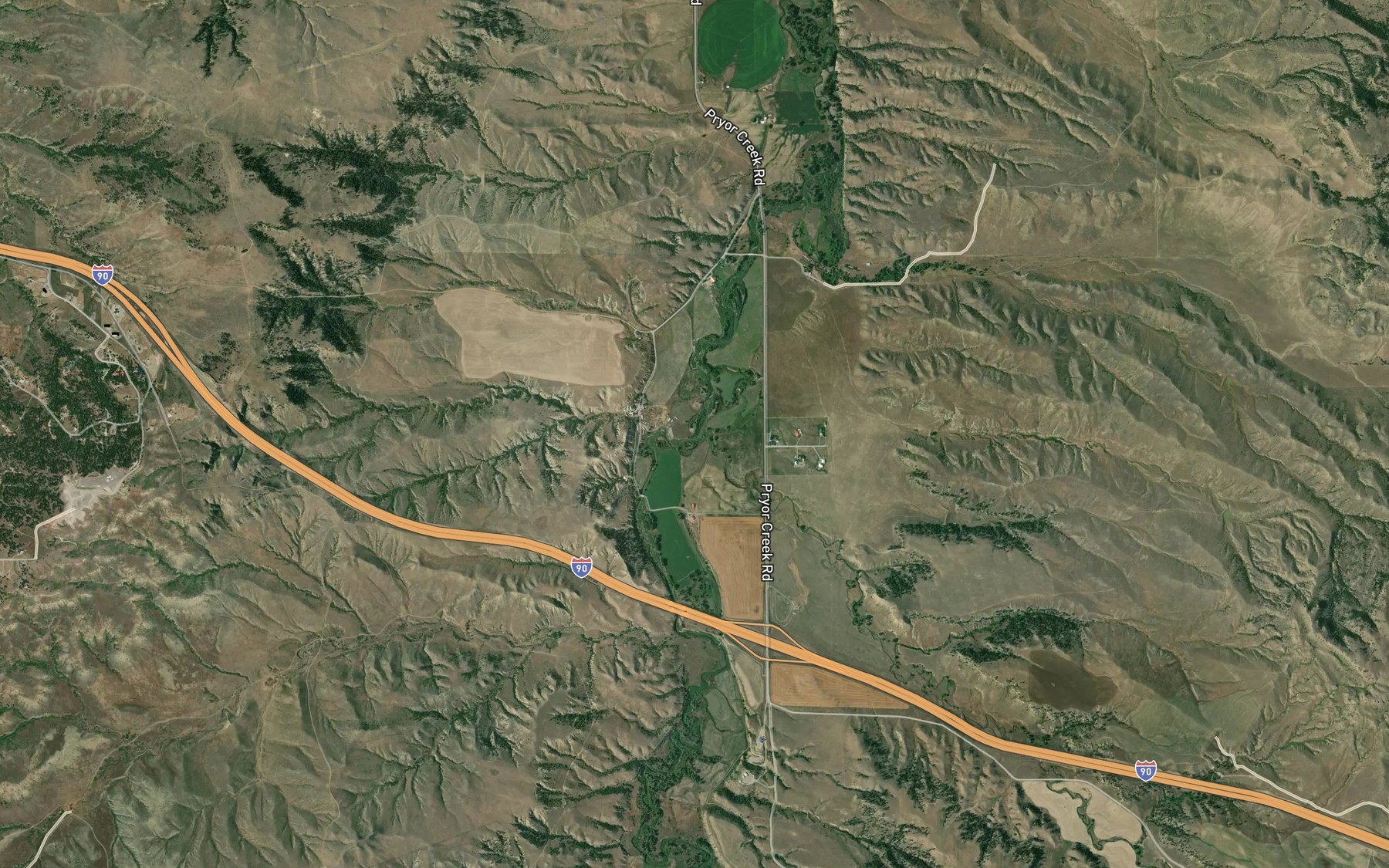 Satellite map of the Indian Creek