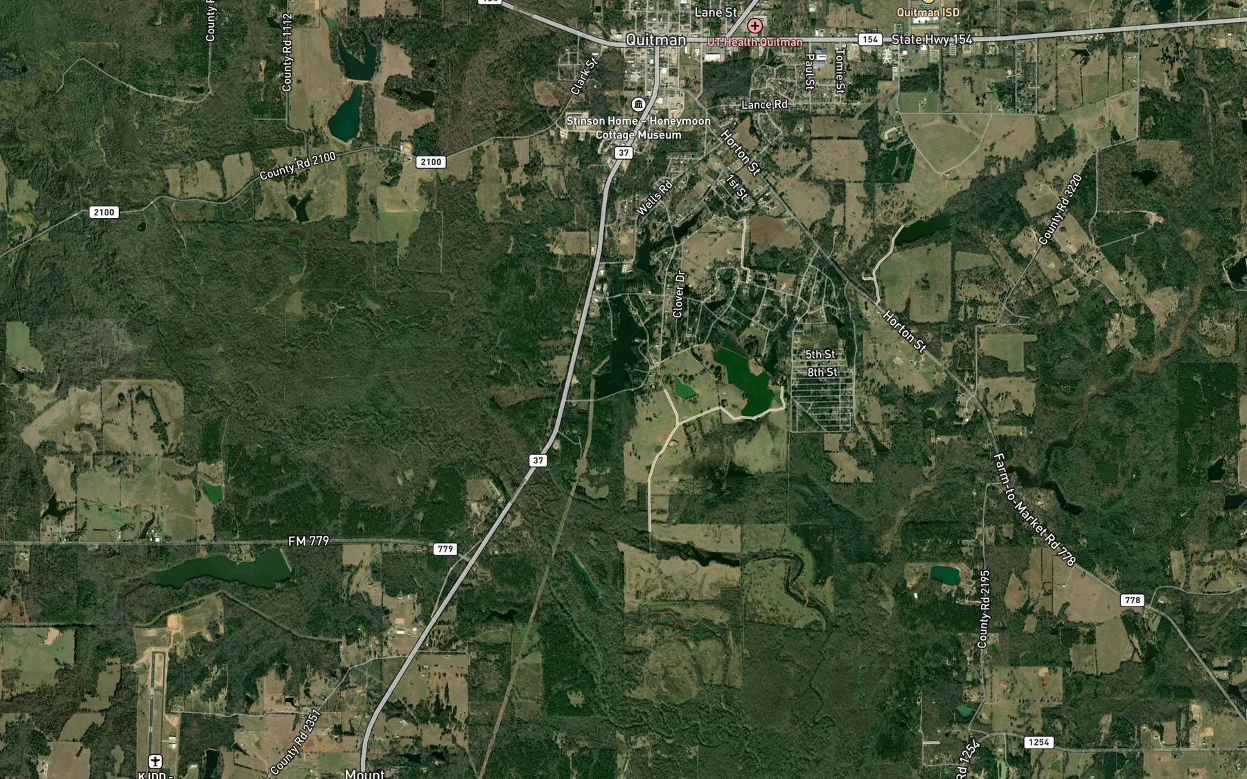Satellite map of the New Wells Lake