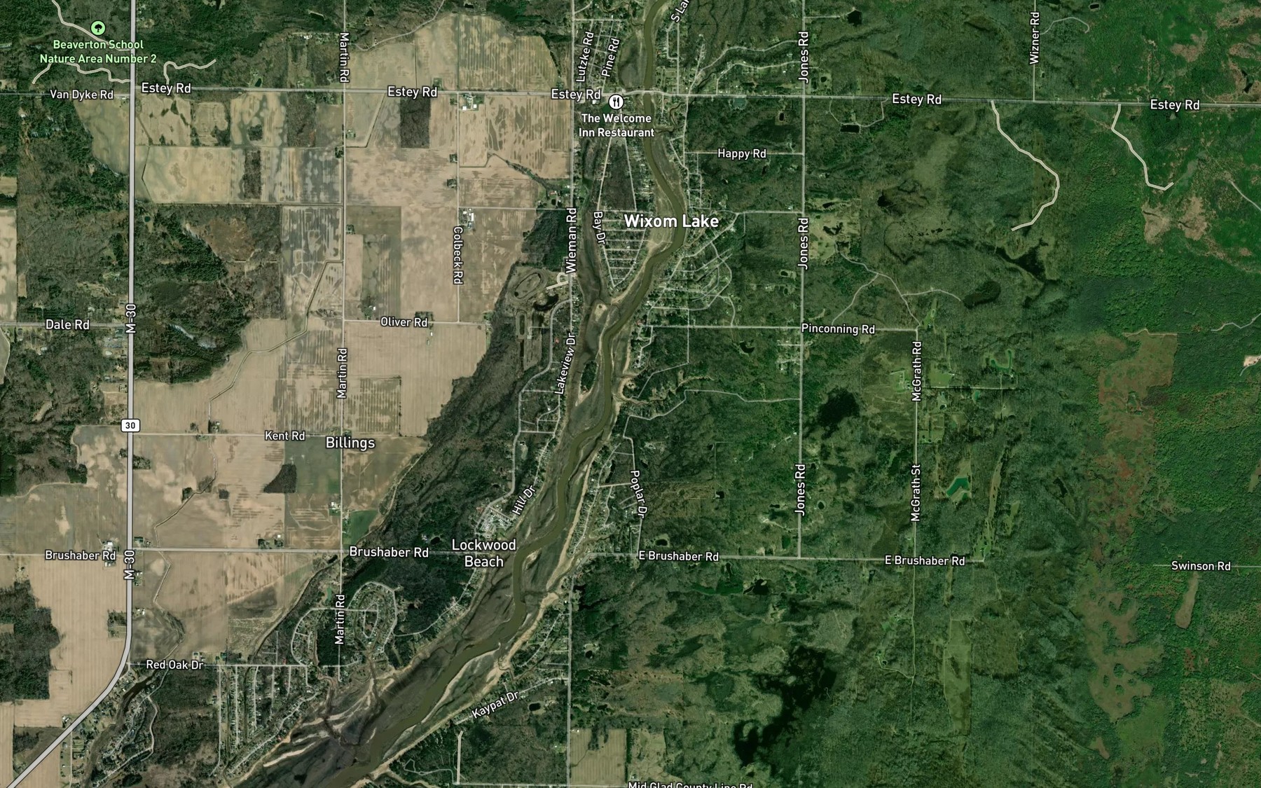 Satellite map of the Luenberger Drain