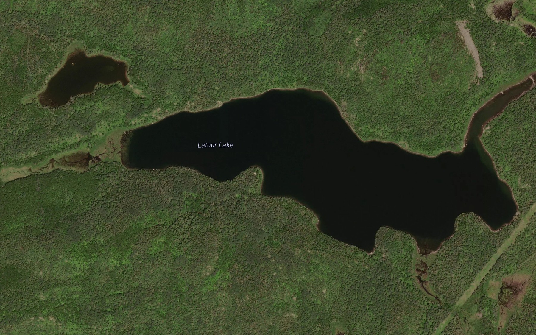 Satellite map of the Latour Lake