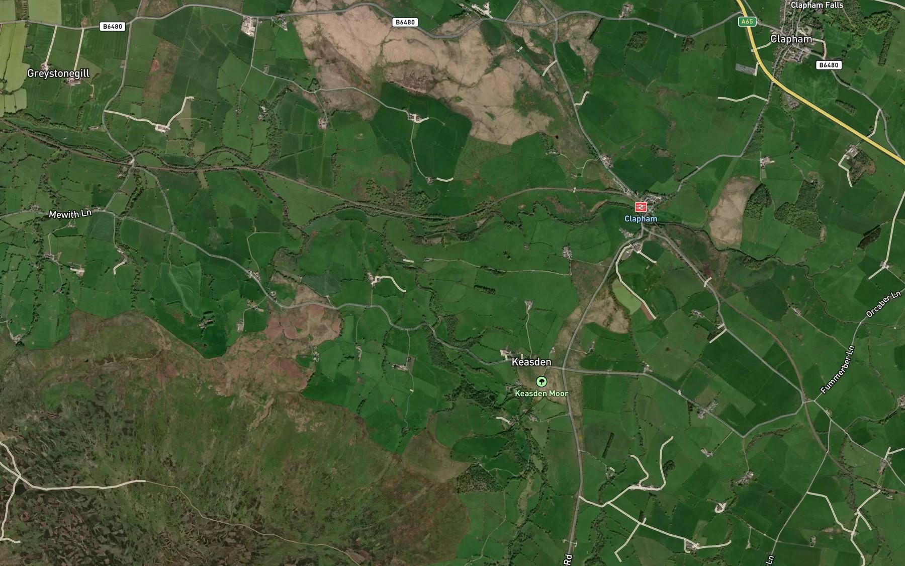 Satellite map of the Keasden Beck