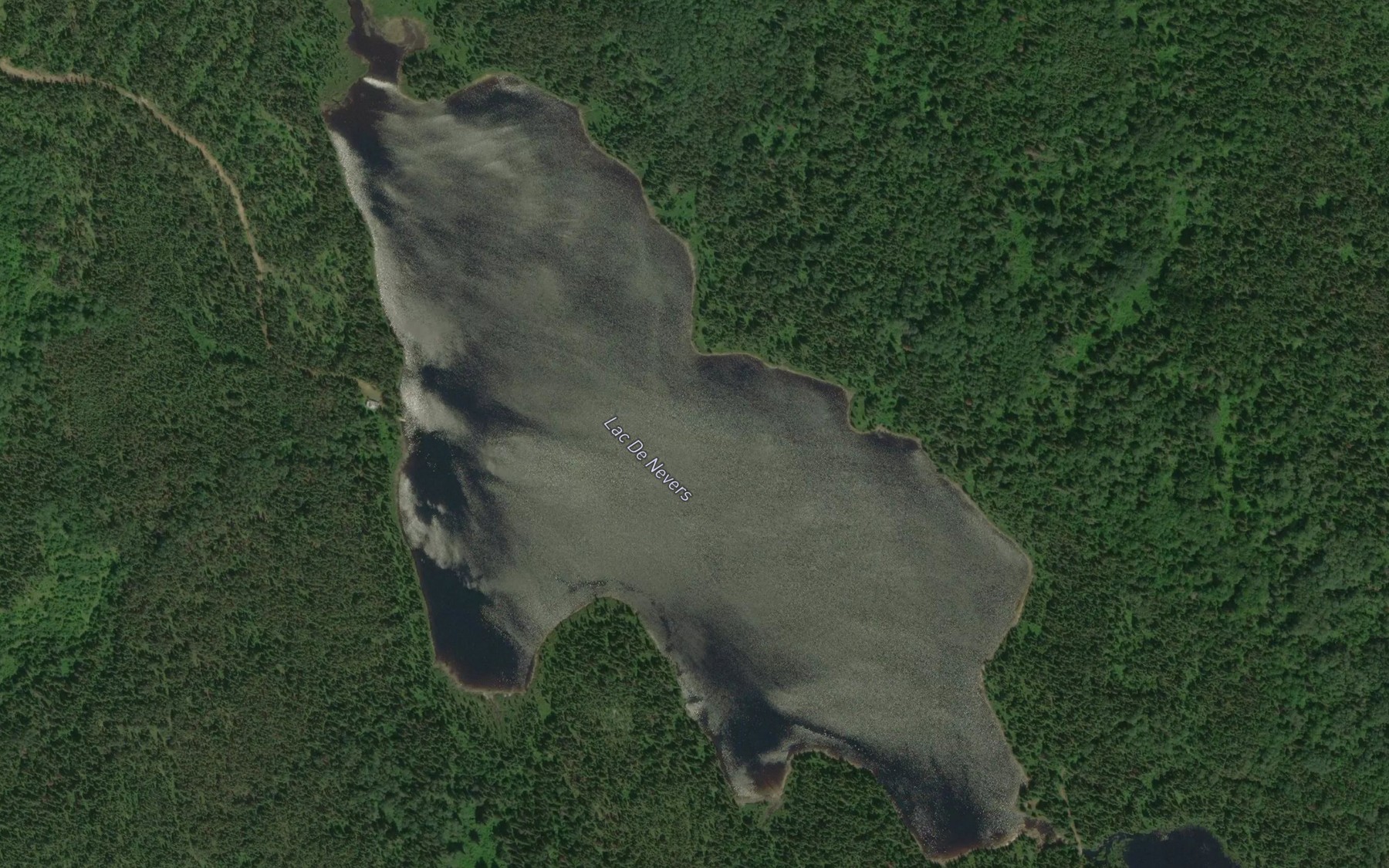 Satellite map of the Lac De Nevers