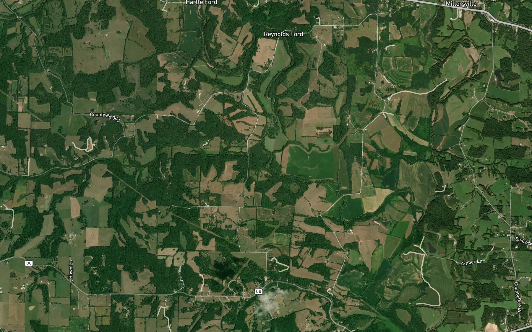 Satellite map of the Panther Creek