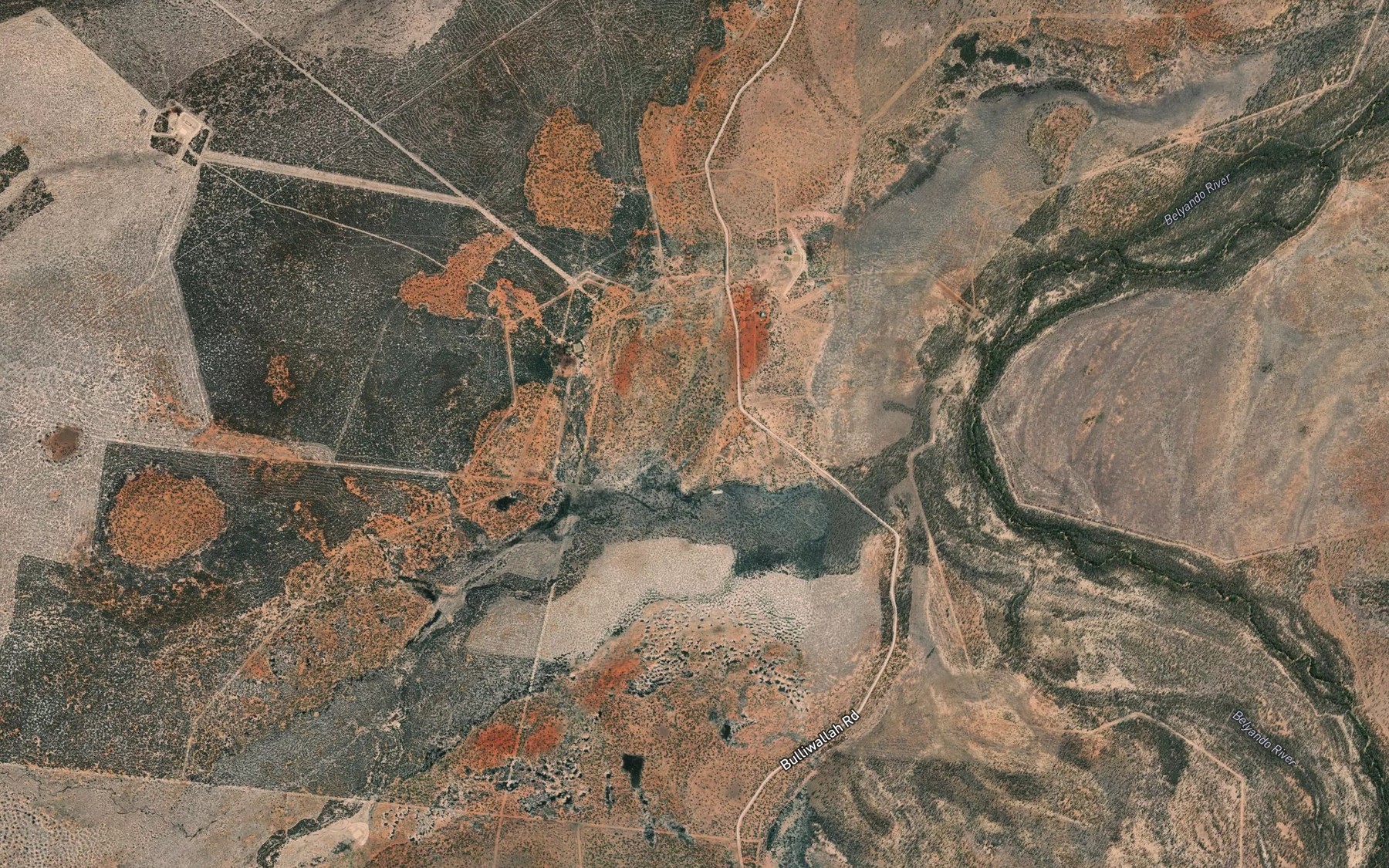 Satellite map of the Beenboona Creek