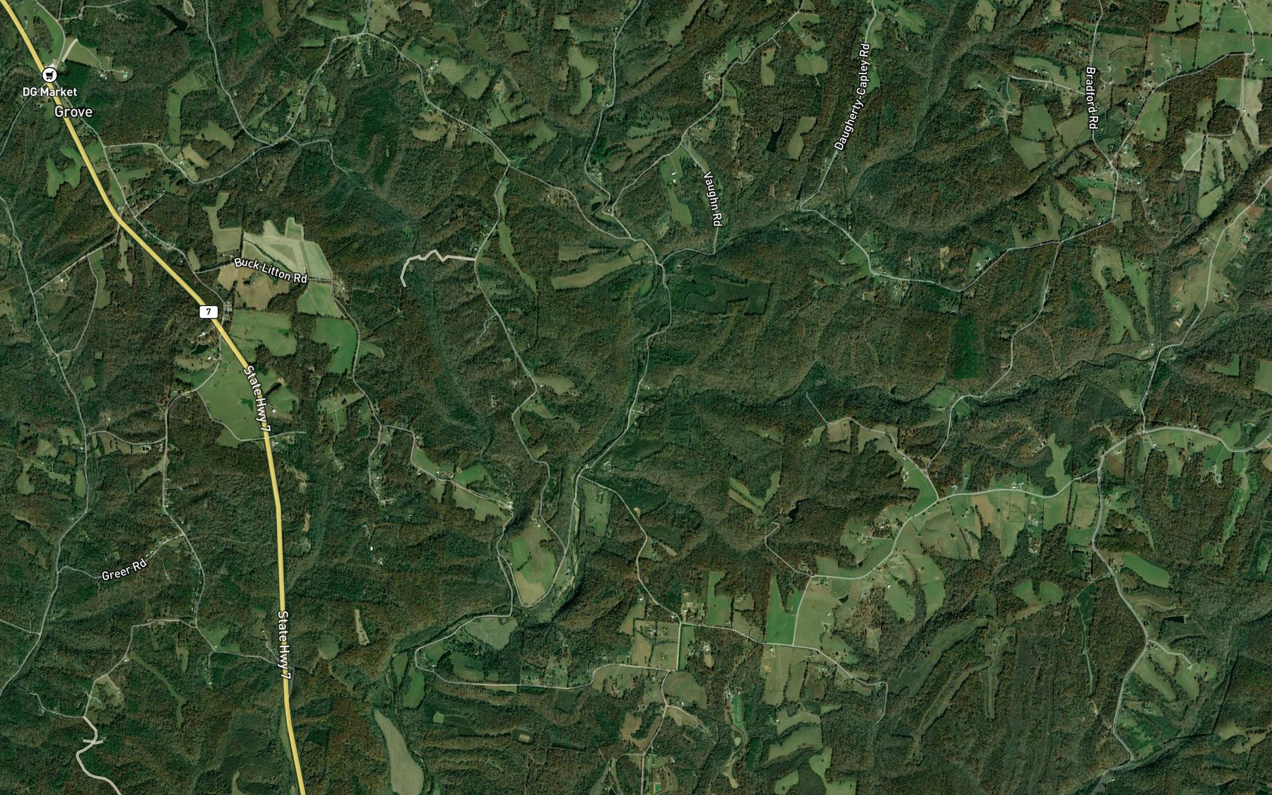 Satellite map of the Younger Creek