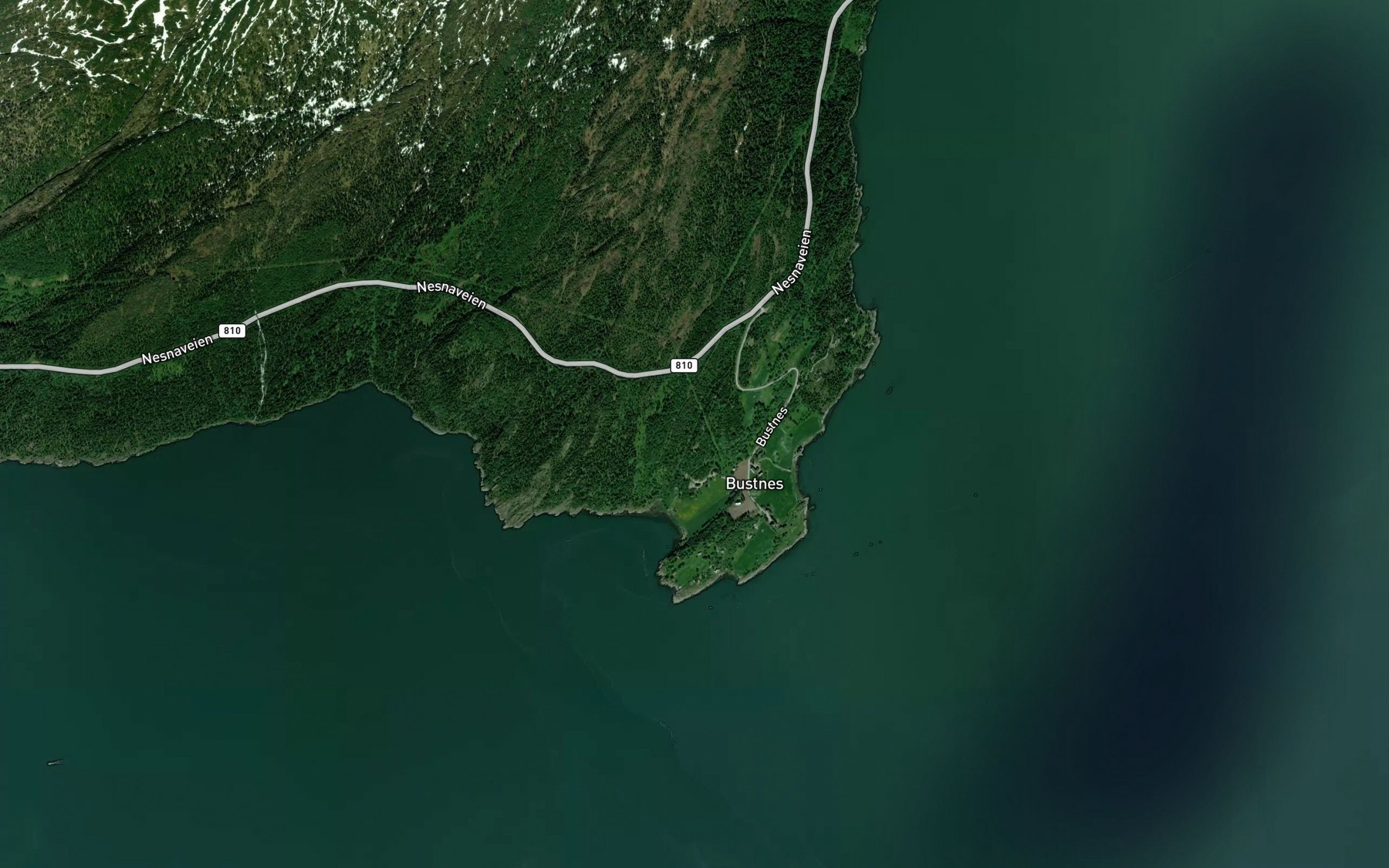 Satellite map of the Laupbakkbekken