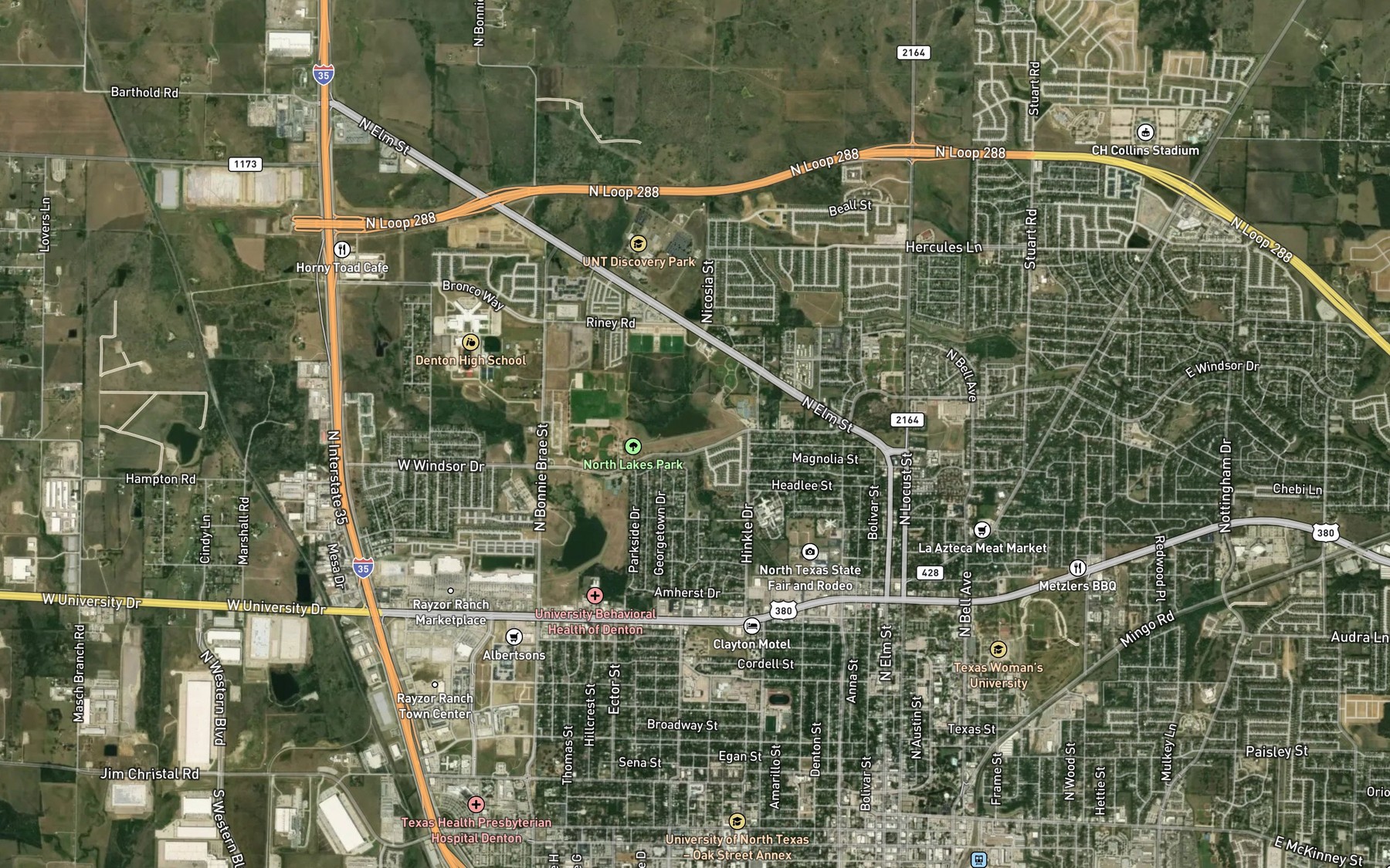 Satellite map of the Soil Conservation Service Site 17a Reservoir