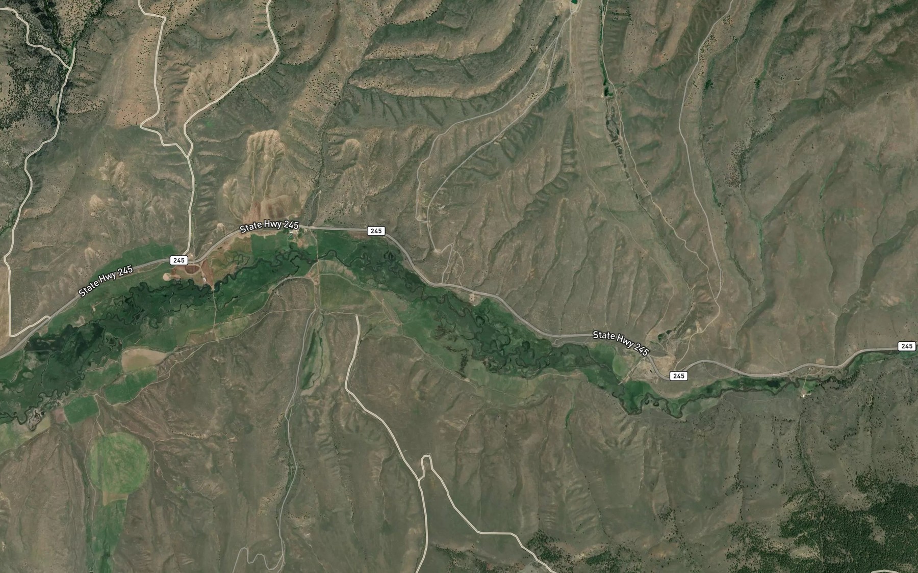 Satellite map of the Reeds Ditch