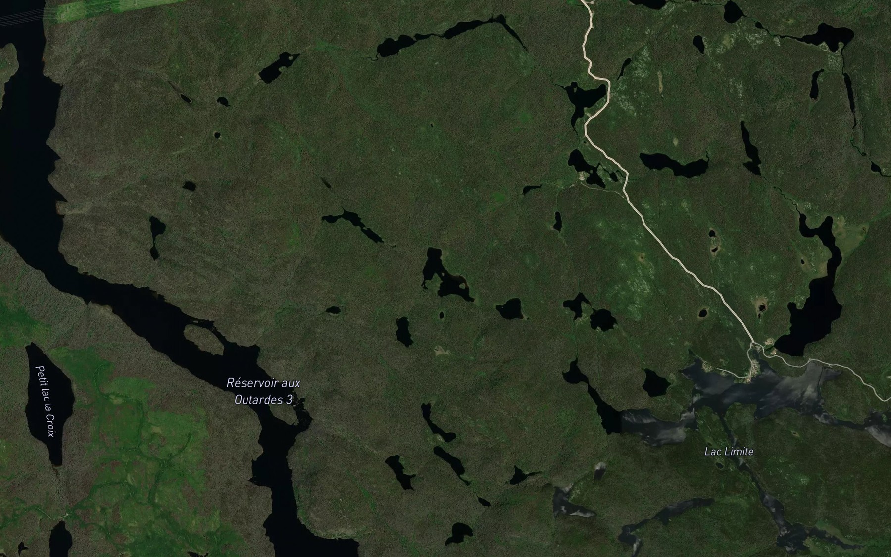 Satellite map of the Lac du Heron