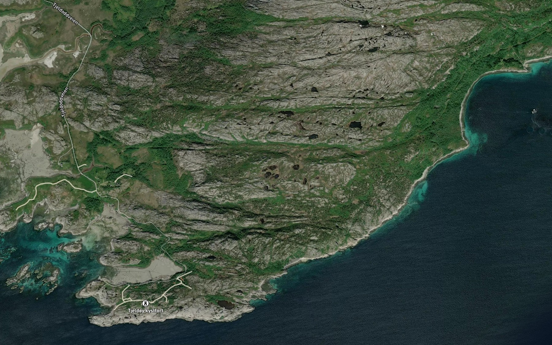 Satellite map of the Lomtjonnene