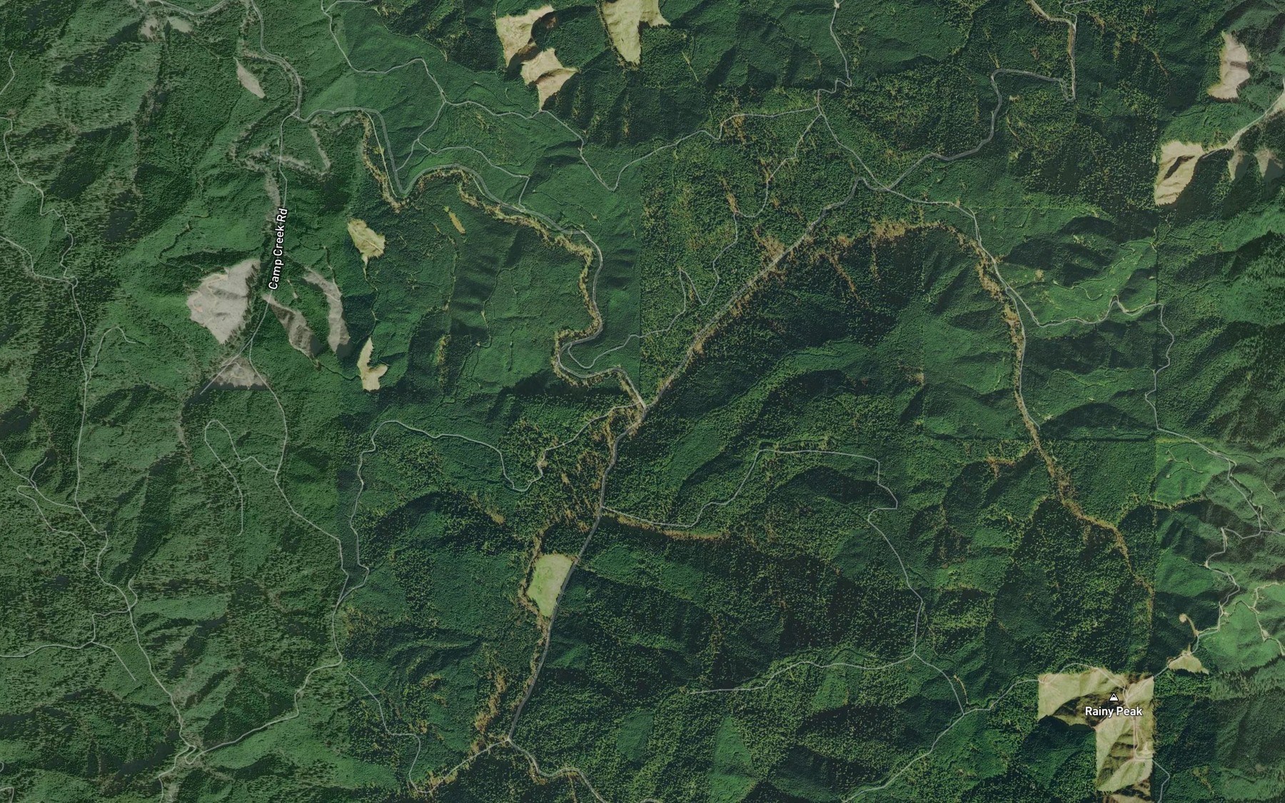 Satellite map of the Little Camp Creek