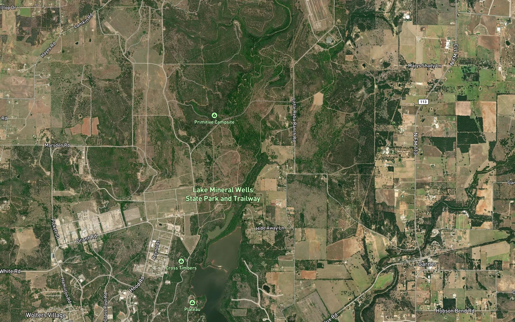 Satellite map of the Rippy Branch