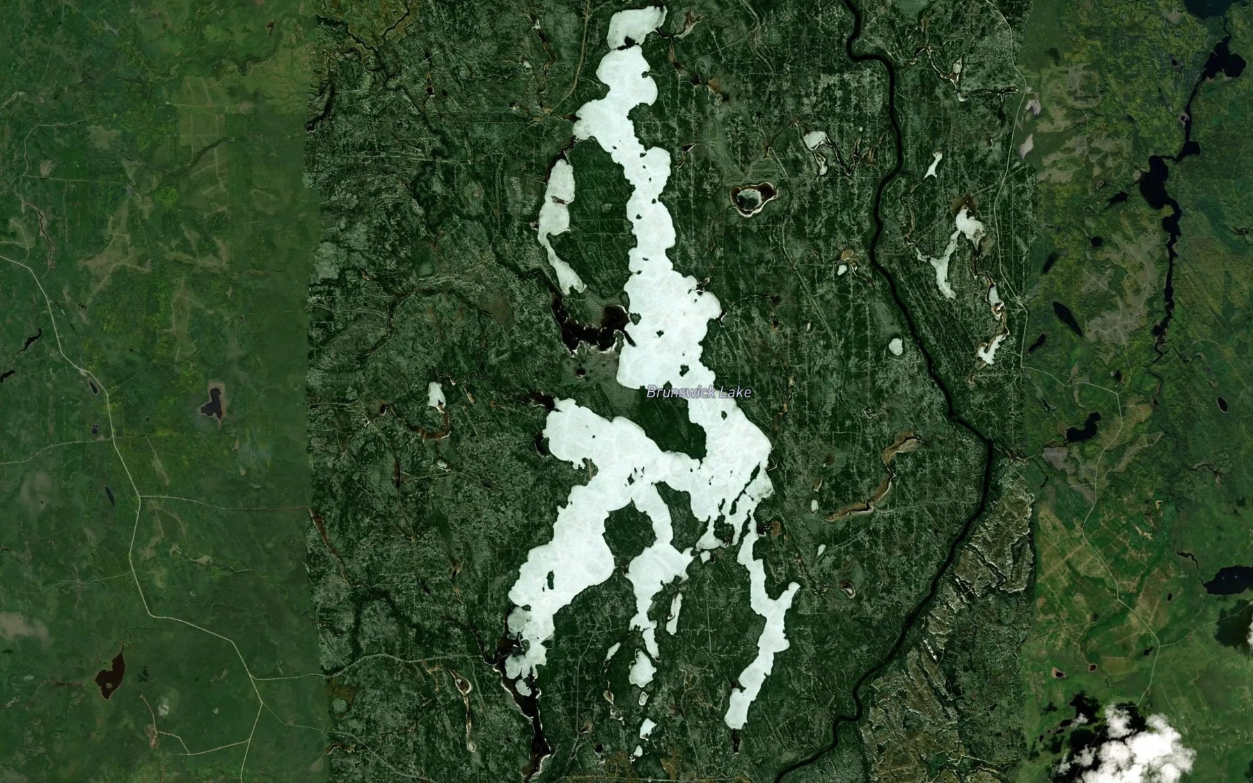Satellite map of the Byng Creek