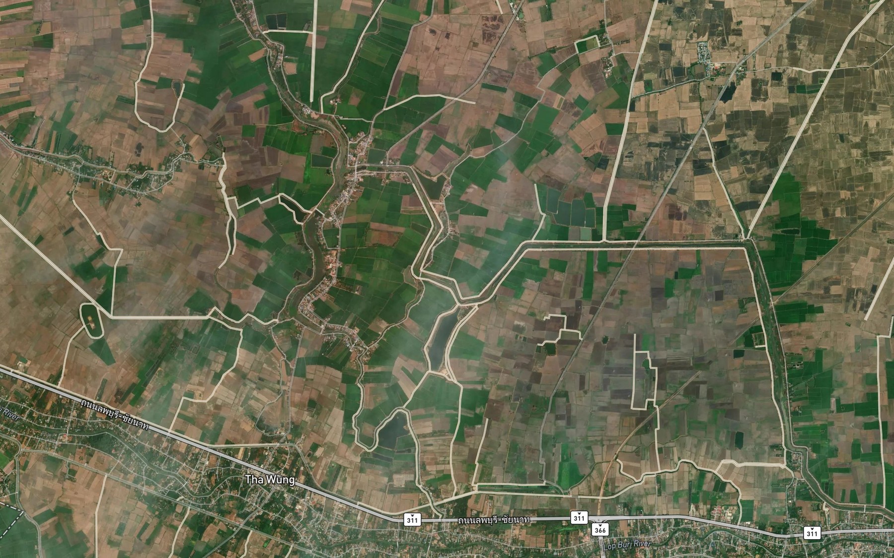 Satellite map of the Khlong Khok Yaek