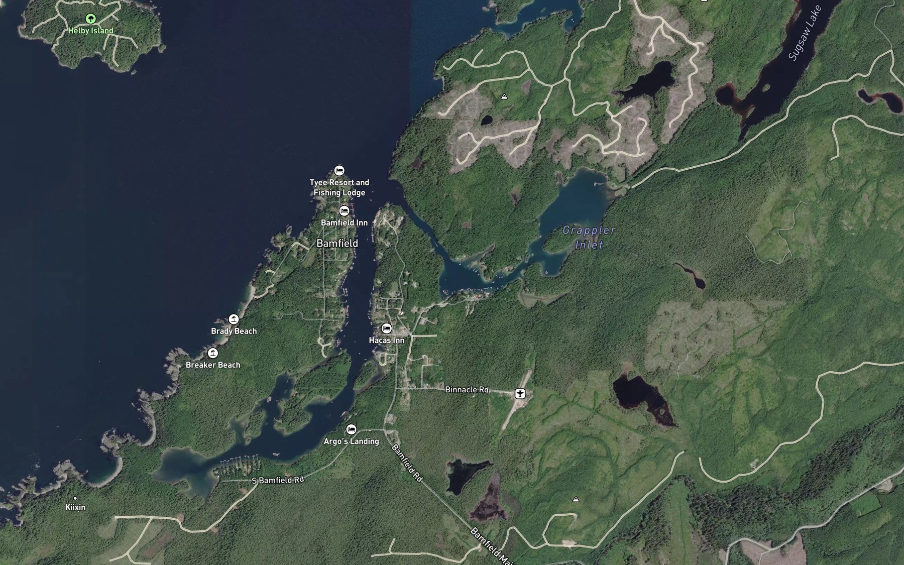Satellite map of the Port Desire