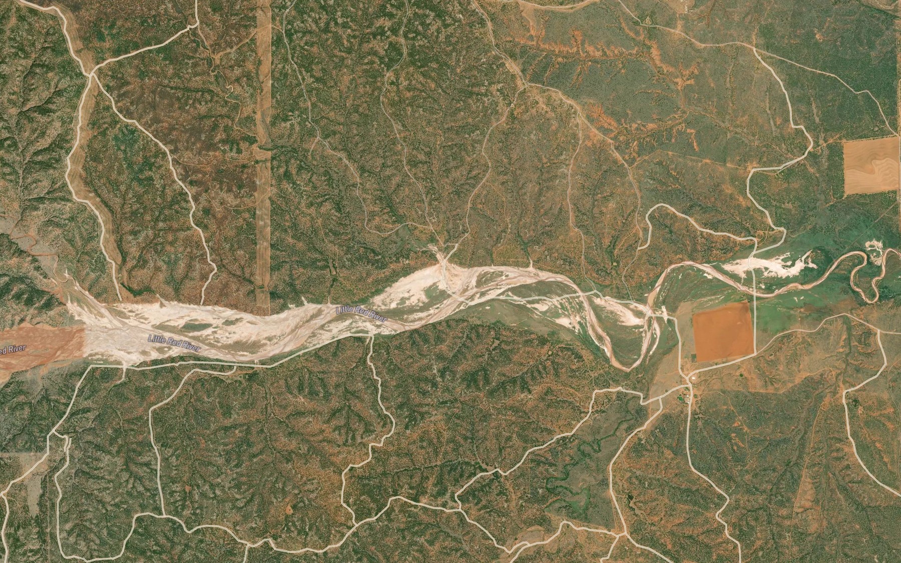 Satellite map of the Wildcat Creek