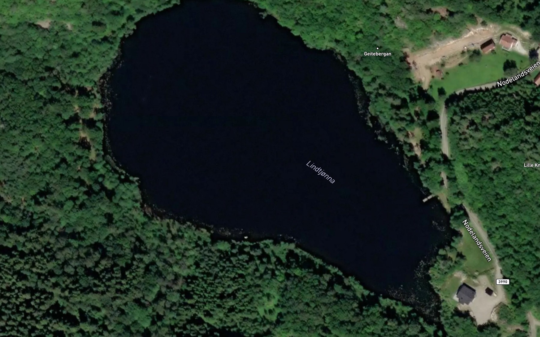 Satellite map of the Lindtjonna