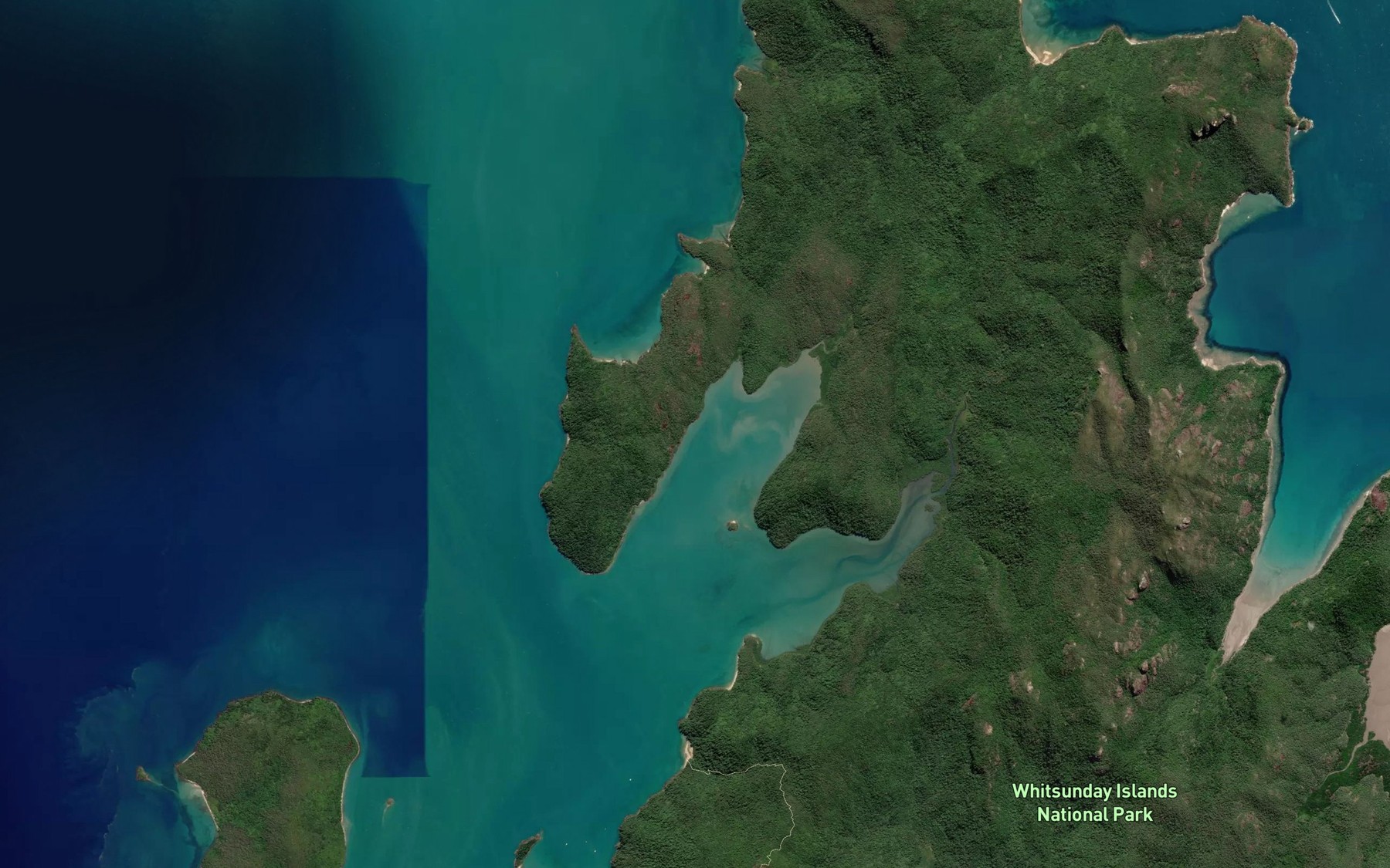 Satellite map of the Dugong Inlet