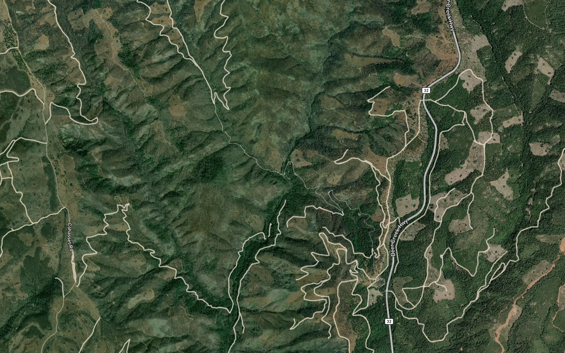 Satellite map of the Campbell Creek