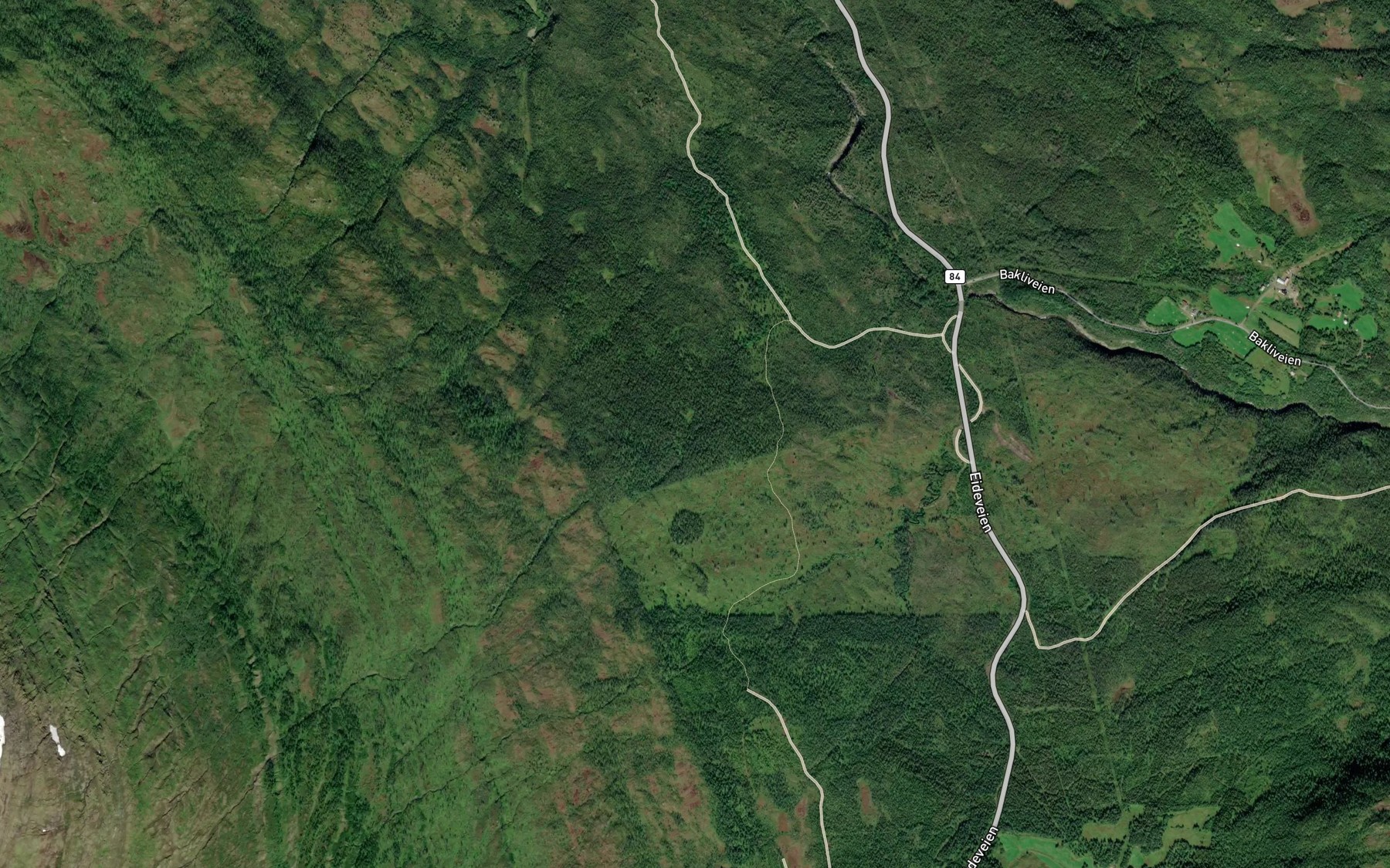 Satellite map of the Saeterelva