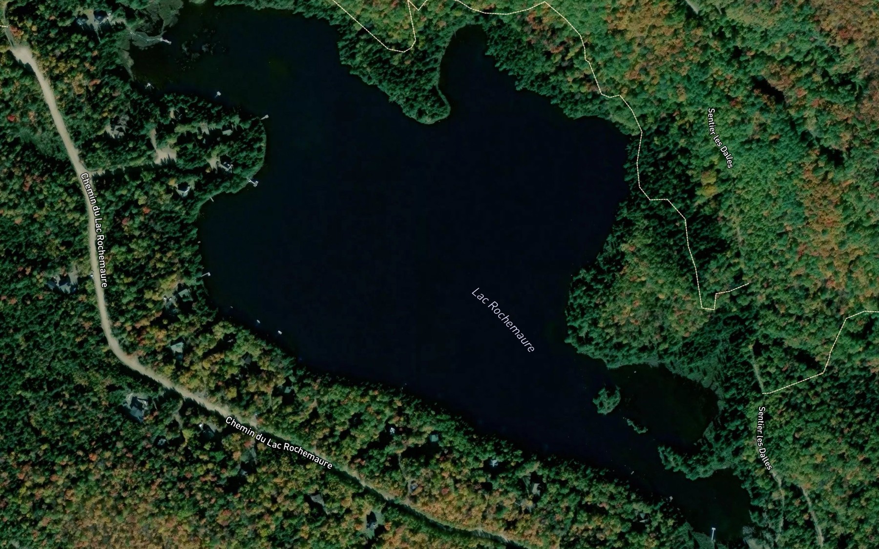 Satellite map of the Lac Rochemaure