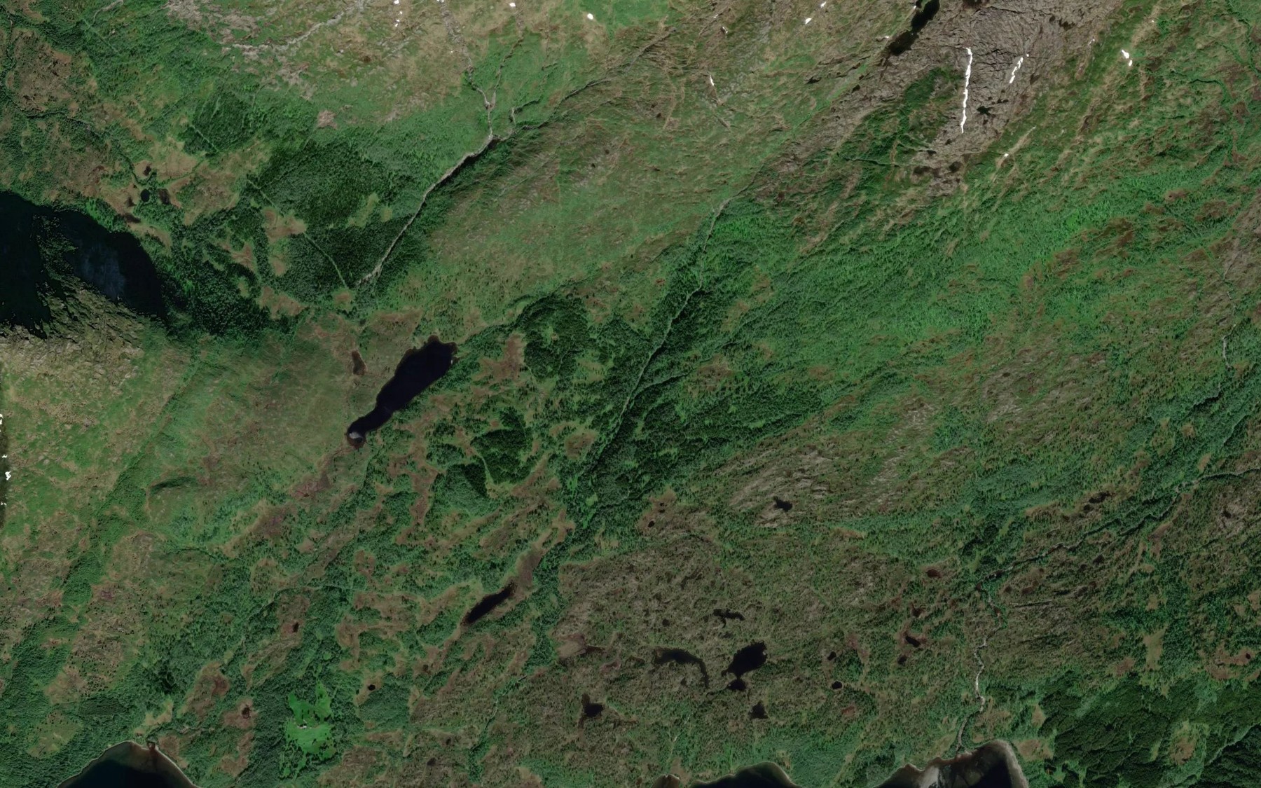 Satellite map of the Kvanndalselva