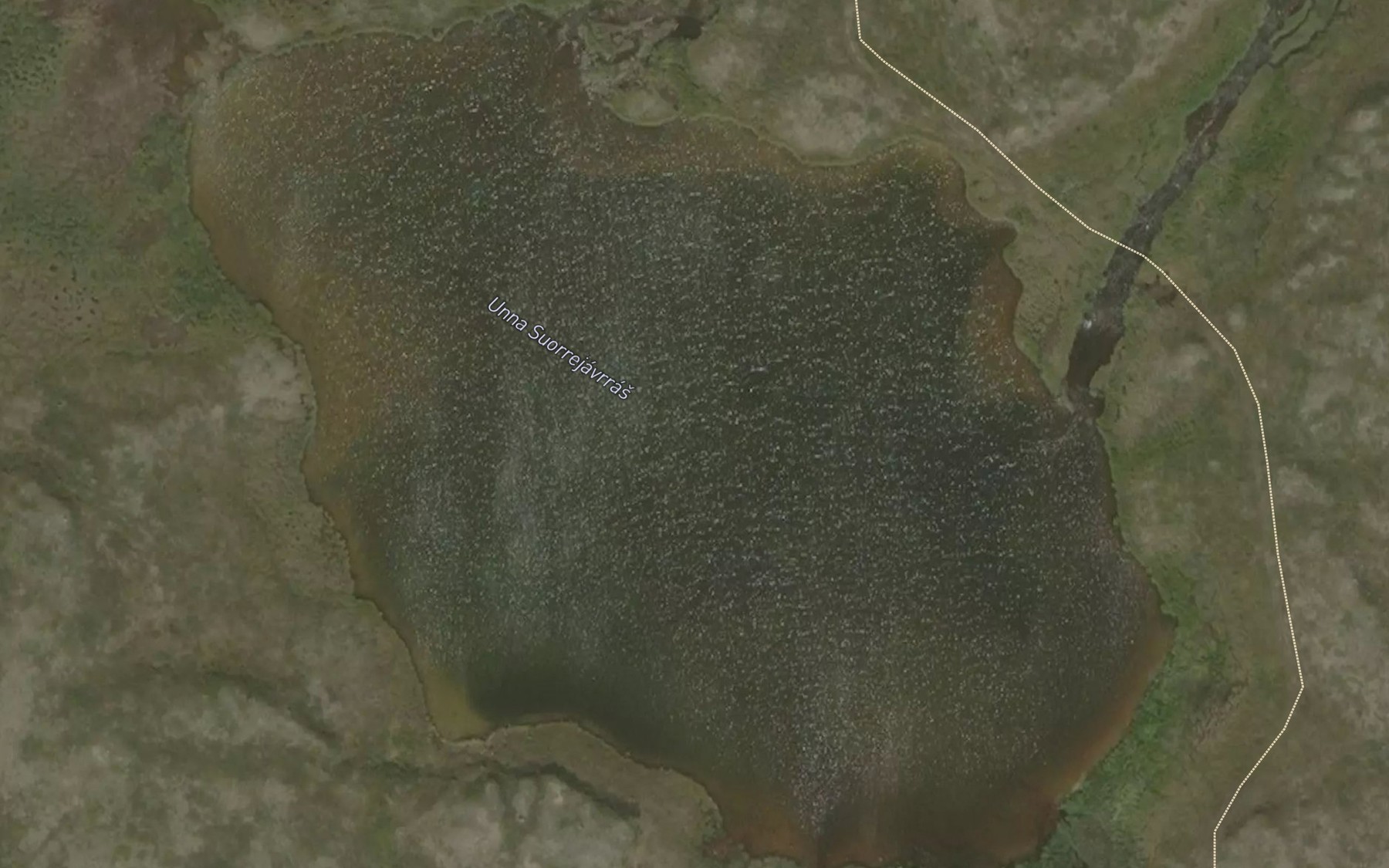 Satellite map of the Unna Suorrejavrras